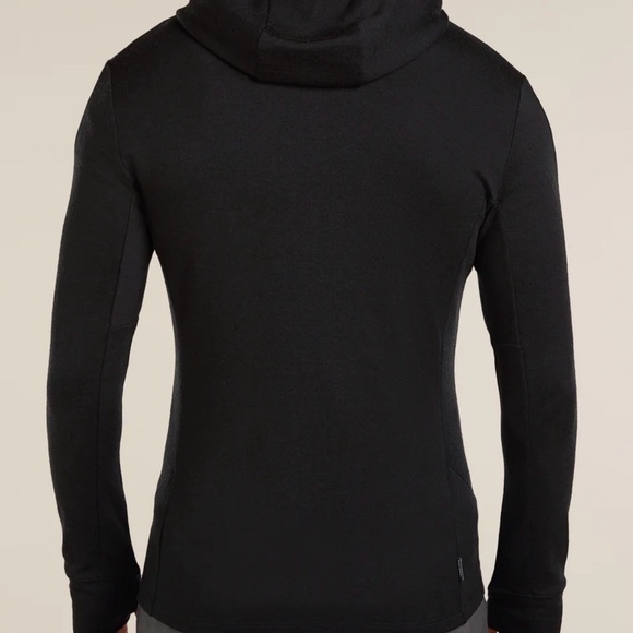 Icebreaker Men's Merino 260 Quantum Long Sleeve 2 way Zip Hoodie great for sprin - Picture 9 of 17